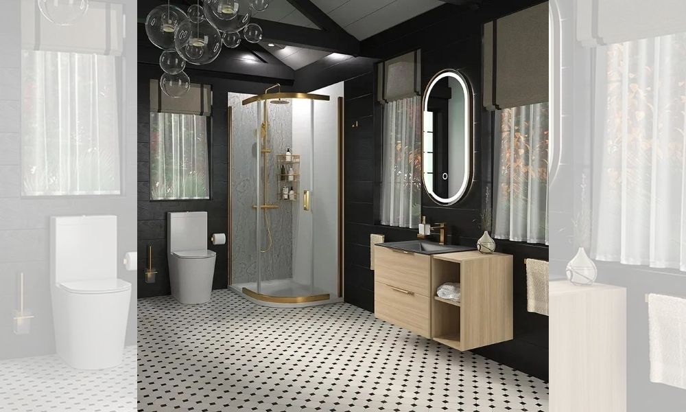 Alani Gold Shower Bathroom Suite