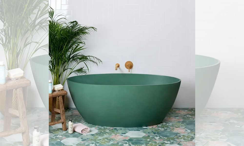 BC Designs Esseta Green Freestanding Bath