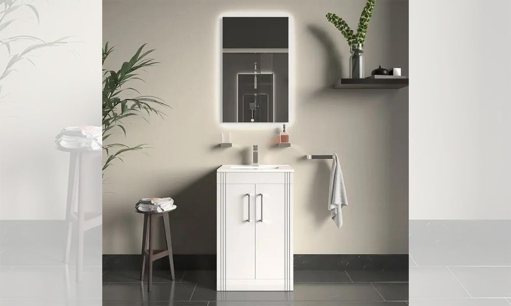 Celeste 500mm Matte White Floorstanding Vanity Basin Unit