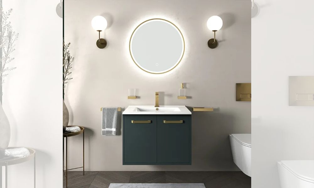 Celeste 600mm Green Wall-Hung Vanity Unit