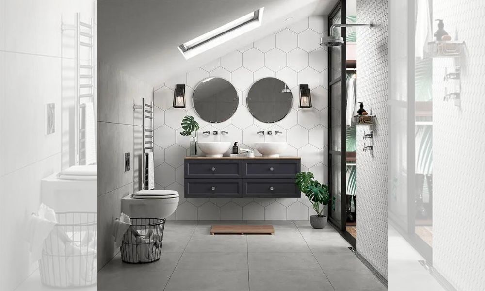 Heritage Caversham 1400mm Graphite Wall-Hung Vanity Unit