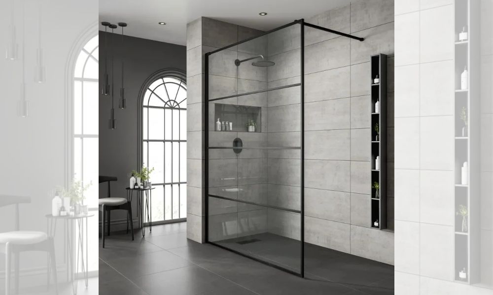 Jaquar Black Wetroom Shower Screen