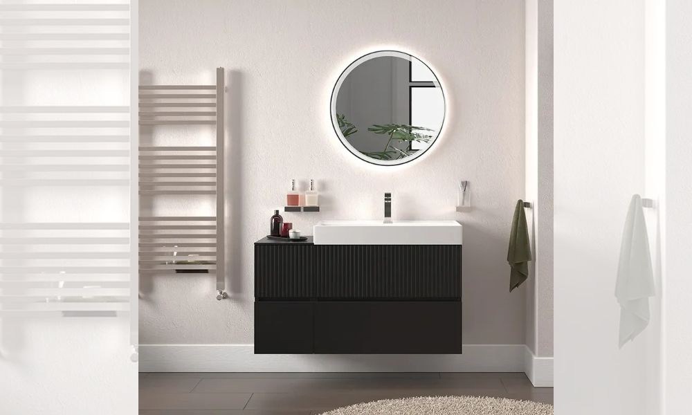 Jasmine Black 1000mm Wall Hung Vanity Unit