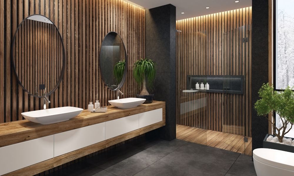 Luxury Bathroom in Wooden Theme