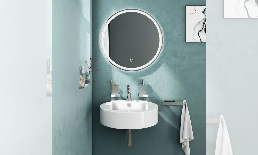 Neo Wall Hung Round Ceramic Basin