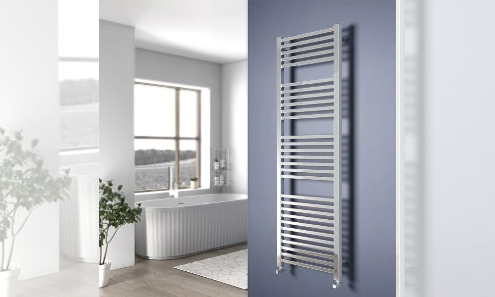 Slade Vertical Bathroom Radiator Chrome