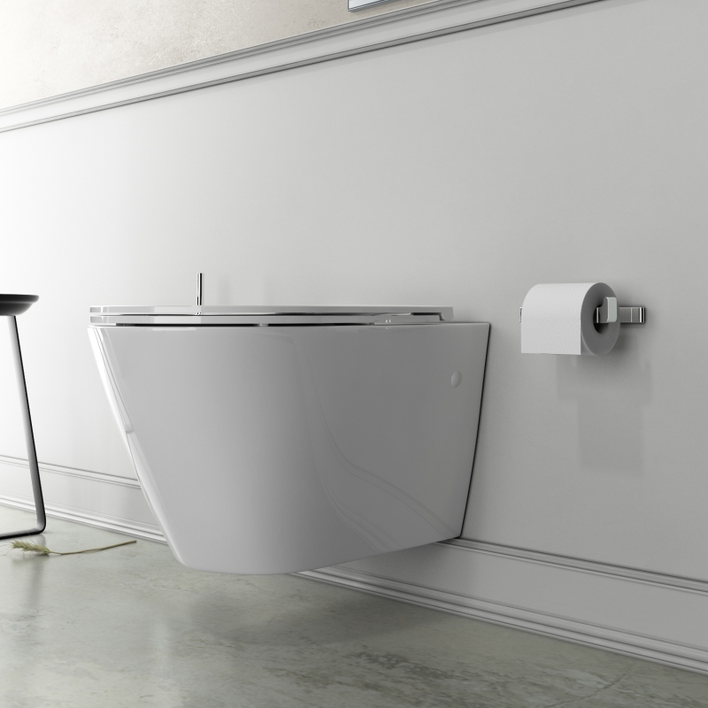 Patello Wall Hung Toilet Pan Rimless with Seat | Buy Online at Bathroom ...