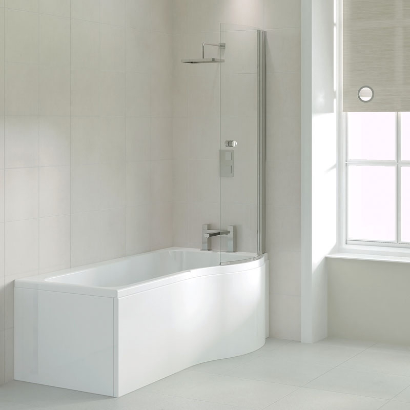 Ethan 1700 P Shaped Whirlpool Shower Bath Rh Buy Online At Bathroom City