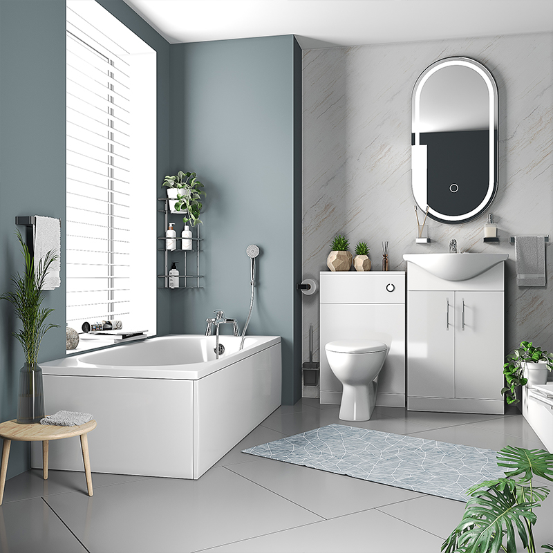 Buy Mercury Grey Vanity Basin And Wc Unit Inc Toilet Online