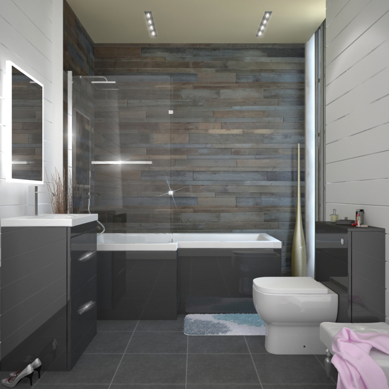 grey bathroom suite