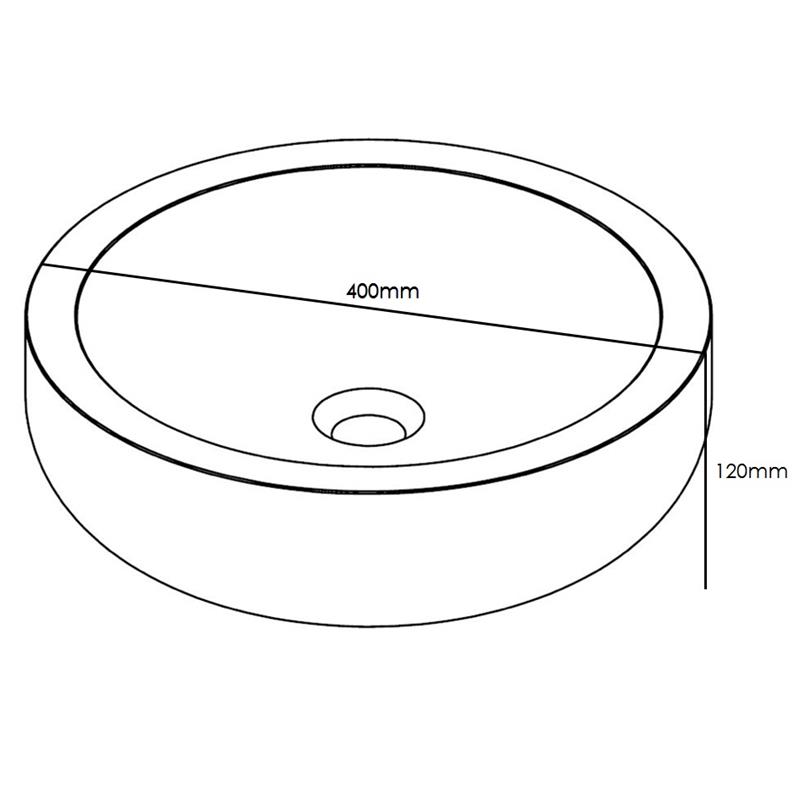 Forzalaqua Verona Natural Stone Countertop Basin Travertine Specification Diagram