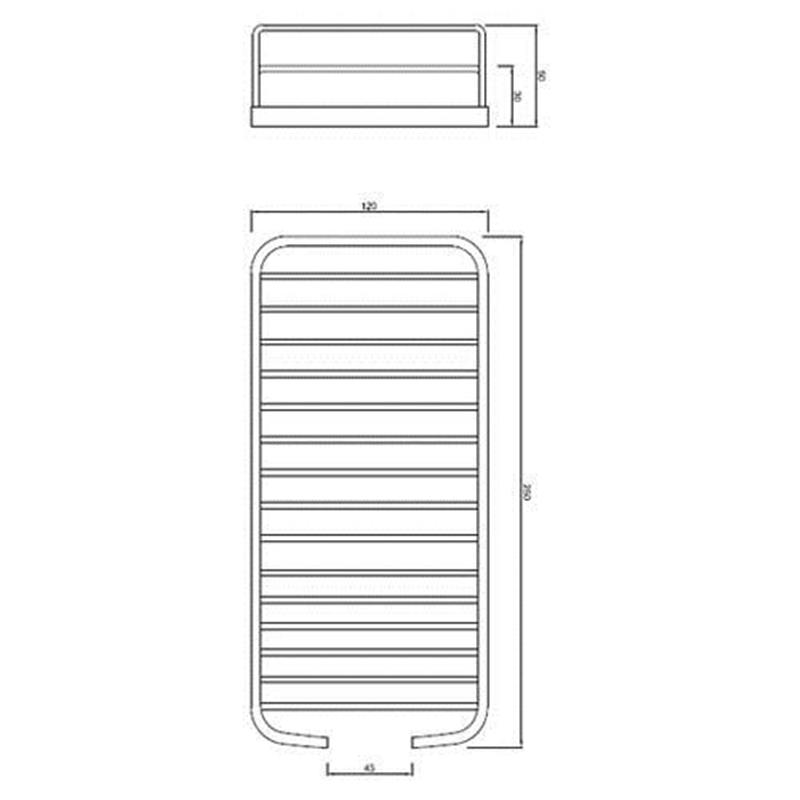 Continental Shower Basket Large Specification Diagram