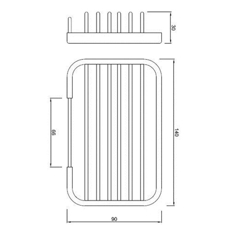 Continental Shower Basket Small Specification Diagram