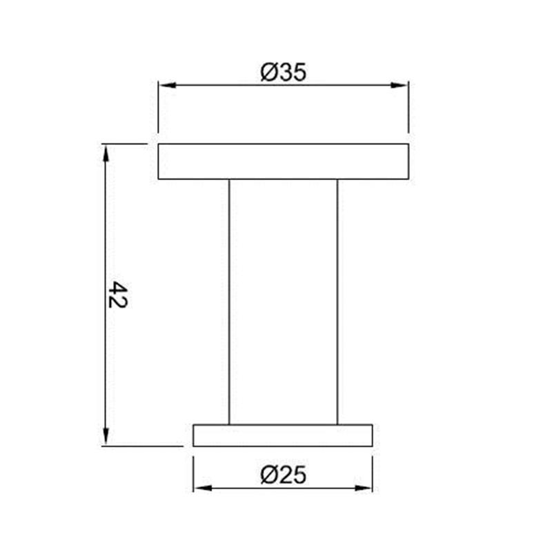 Continental Single Robe Hook Specification Diagram