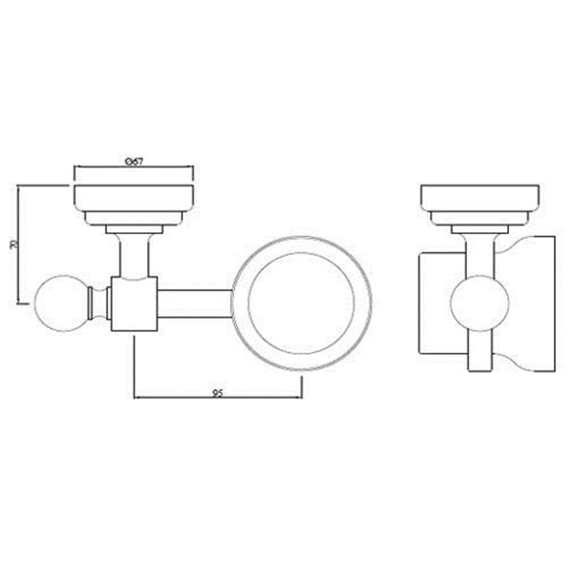 Queens Tumbler Holder Specification Diagram