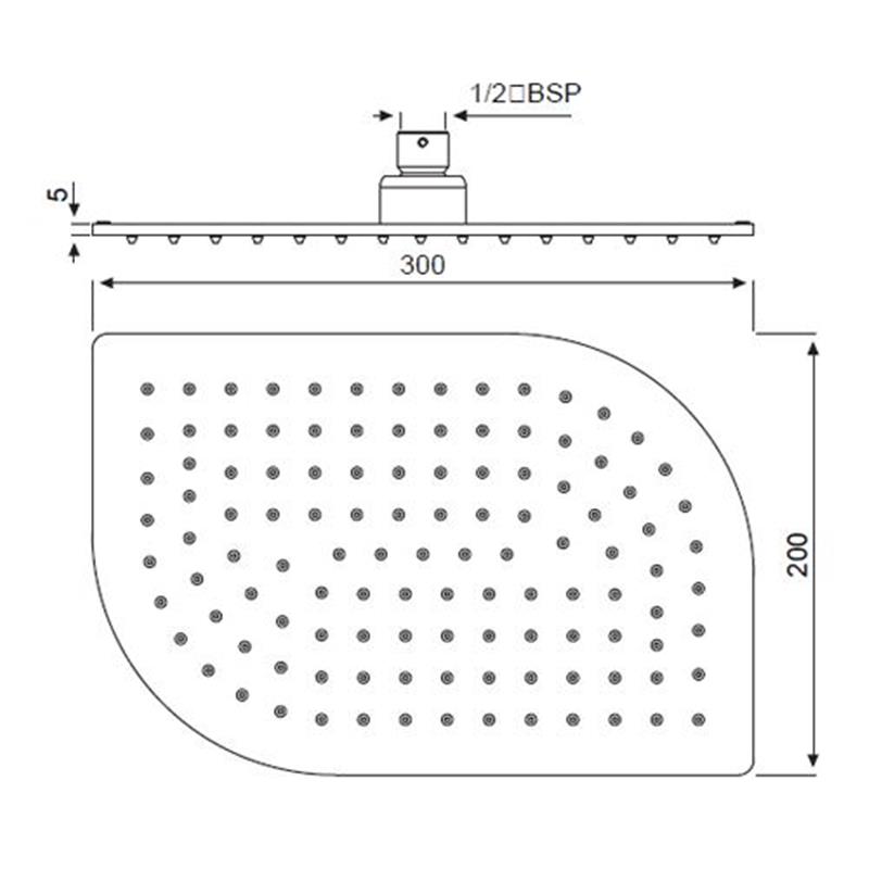 Single Function Alive Maze Head Specification Diagram