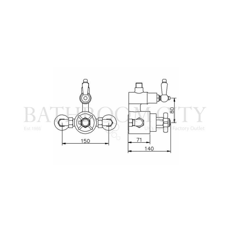 Trad Twin Exp Valve And Rigid Riser Kit Specification Diagram