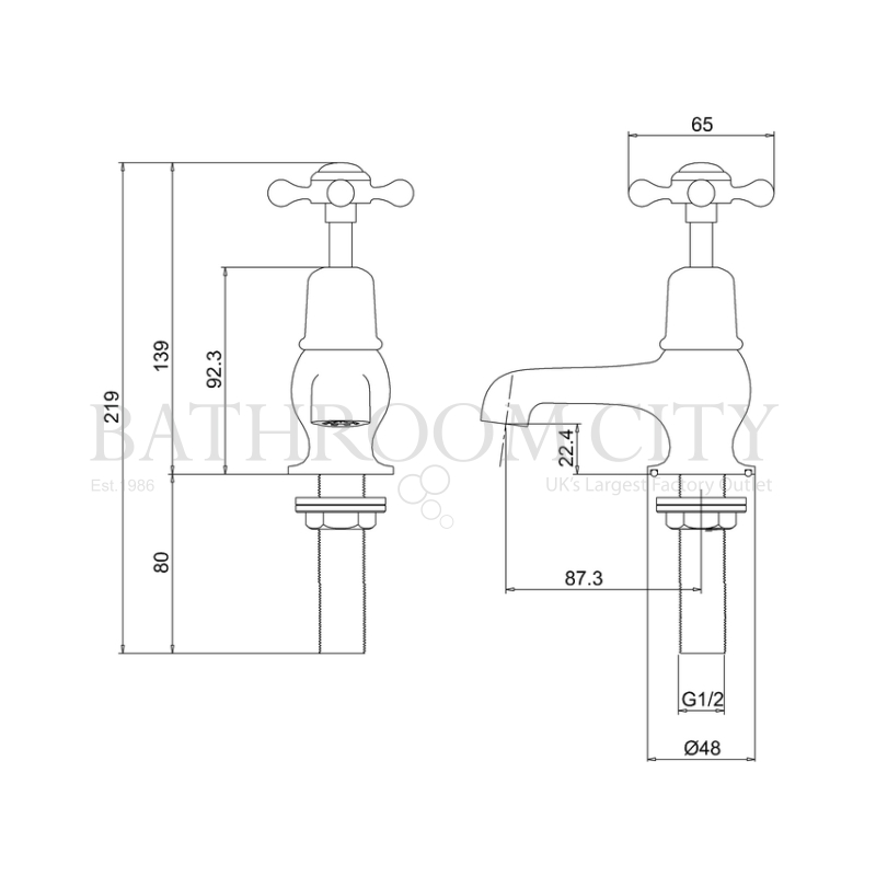 Claremont Basin tap 3 Specification Diagram