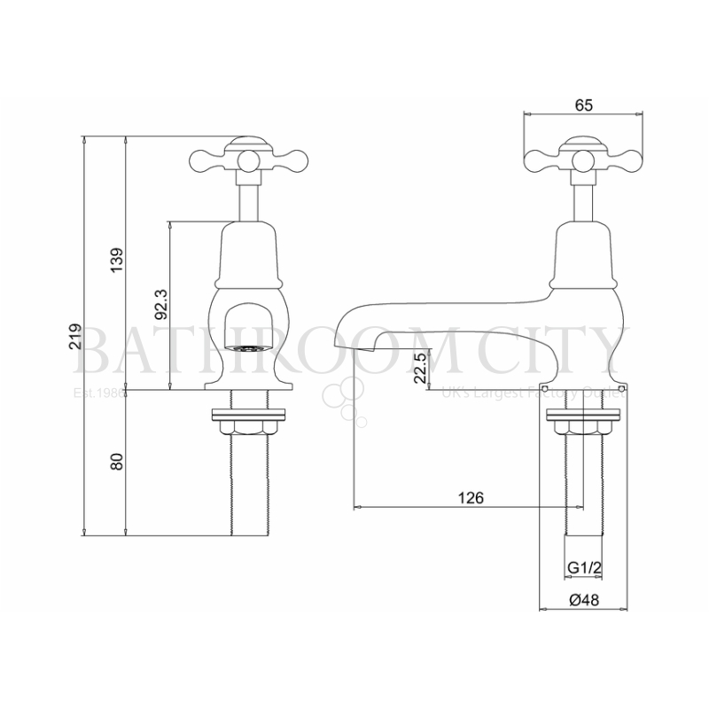 Claremont Basin tap 5 Specification Diagram