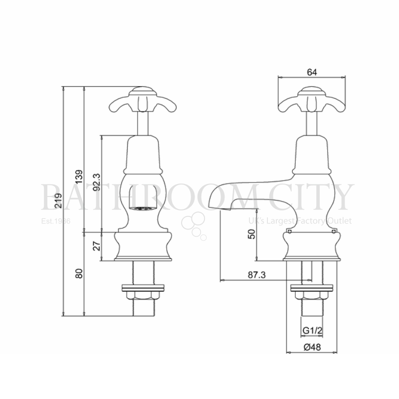 Anglesey Basin tap 3 Specification Diagram