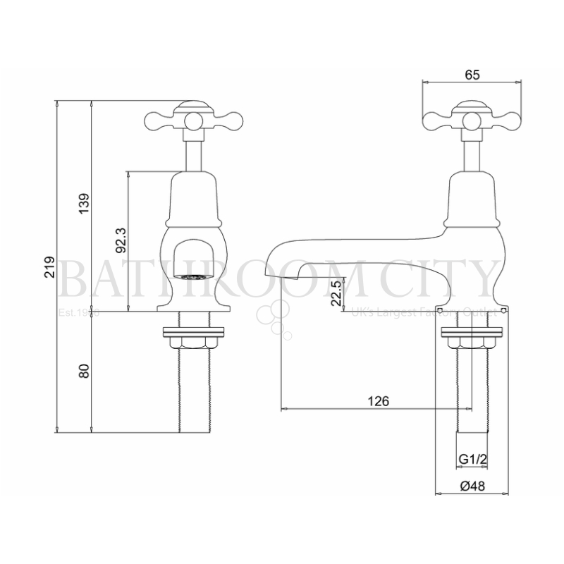 Anglesey Basin tap 5 Specification Diagram