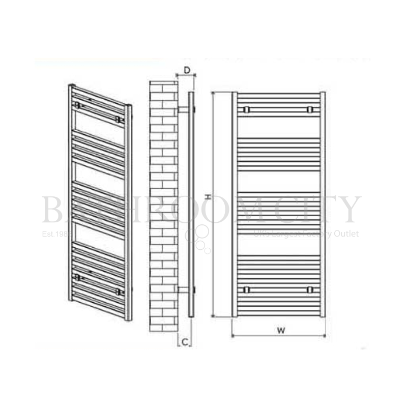 Fame Aluminium Radiator Specification Diagram