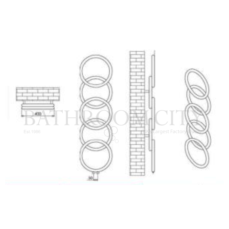 Halo Stainless Steel Radiator Specification Diagram