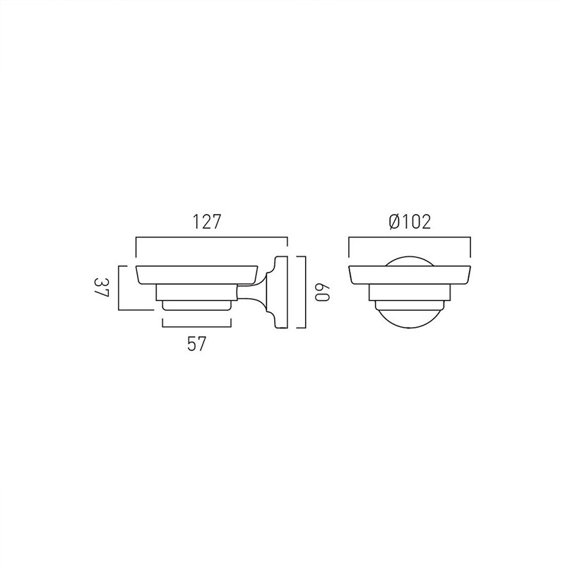 Axbridge Soap Dish Specification Drawing