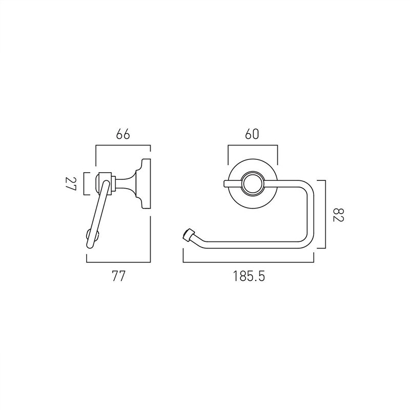 Axbridge Toilet Paper Holder Specification Drawing