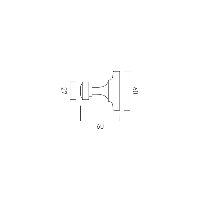 Axbridge Robe Hook Specification Drawing