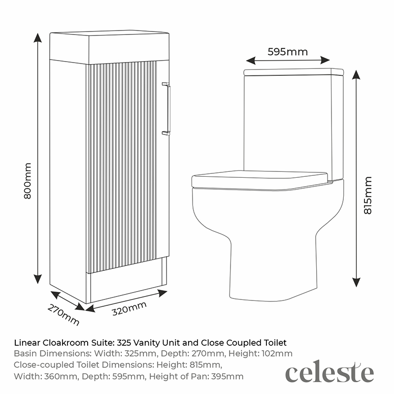 Celeste Linear 325 Green Small Suite Specification Drawing