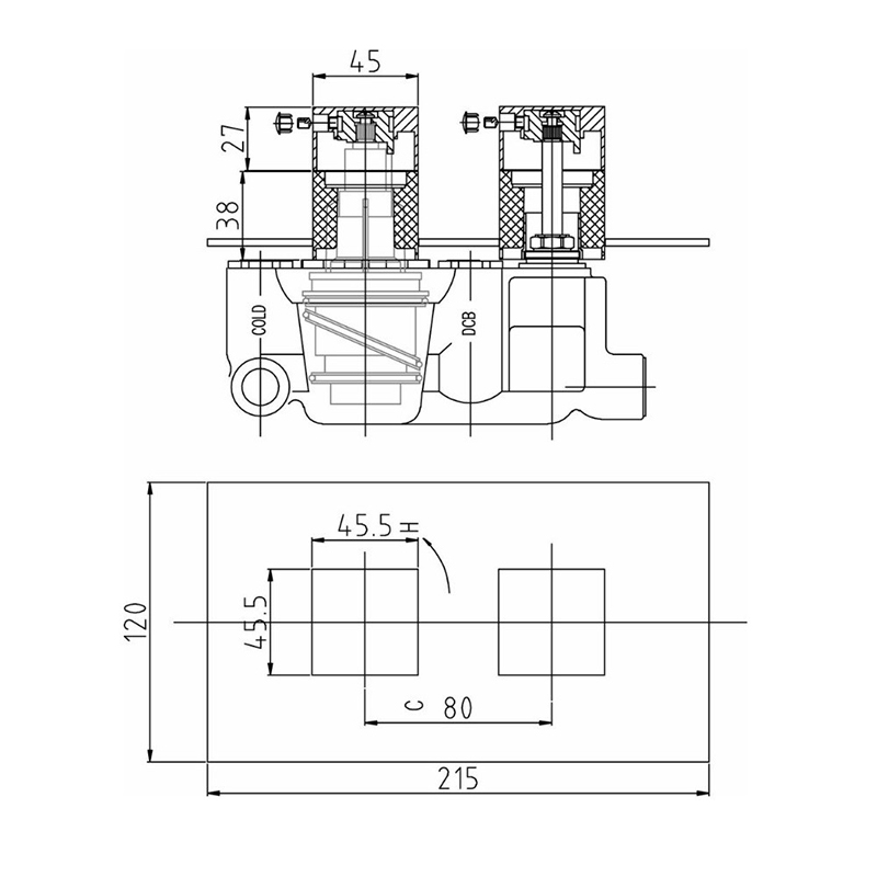 Lennox Thermostatic Valve Specification Diagram