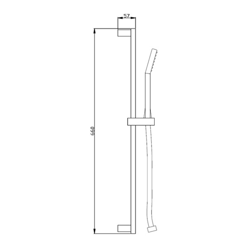 Ultra  Rectanular Slide Rail Kit Specification Diagram