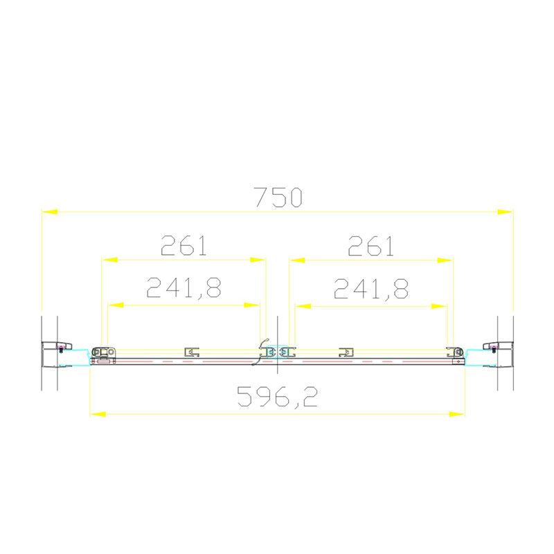 volente bifold shower enclosure 760mm Specification Drawing