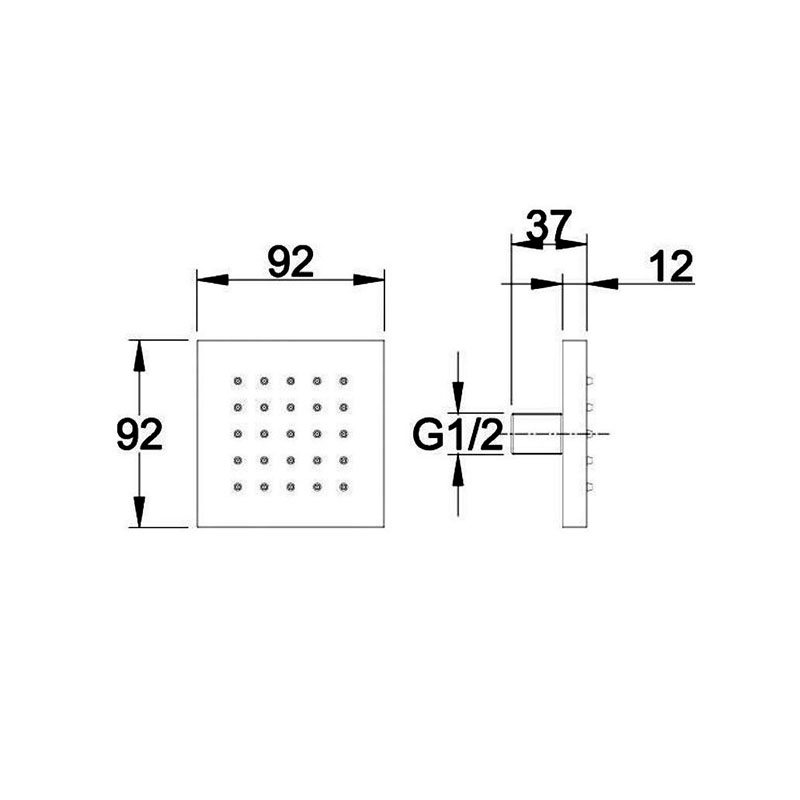 Ultra  Square Title Body Jet Specification Diagram