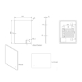 glade 600 x 800 black mirror Specification Drawing