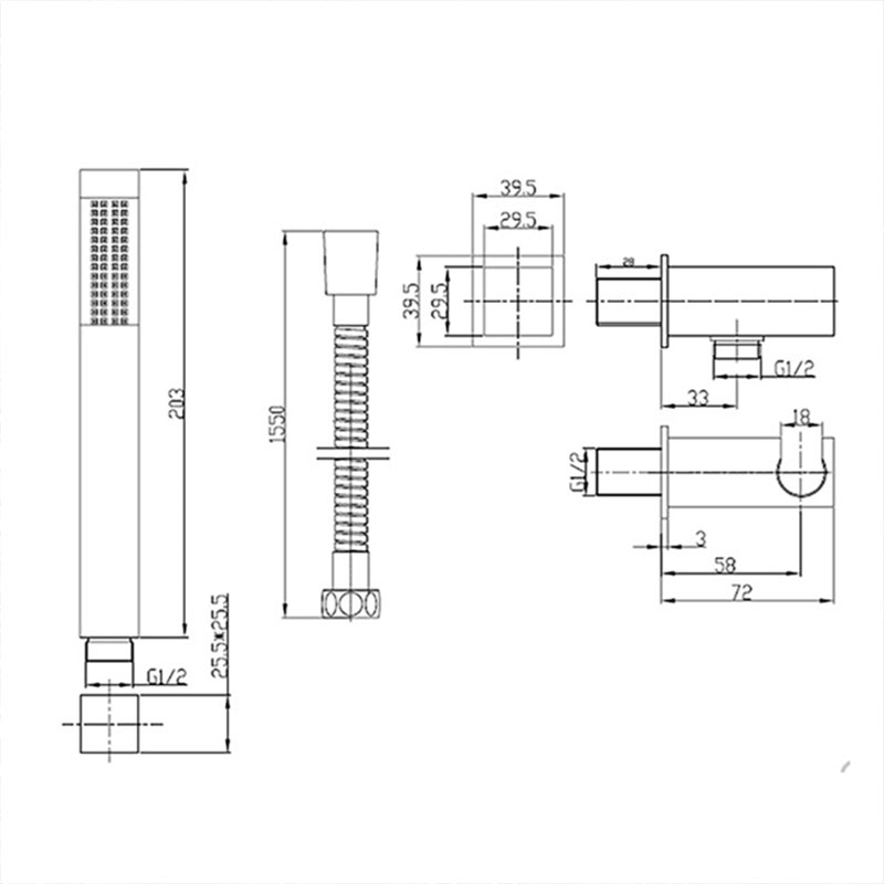 Line drawing of Swr Kit Square Swr Kit With Outlet