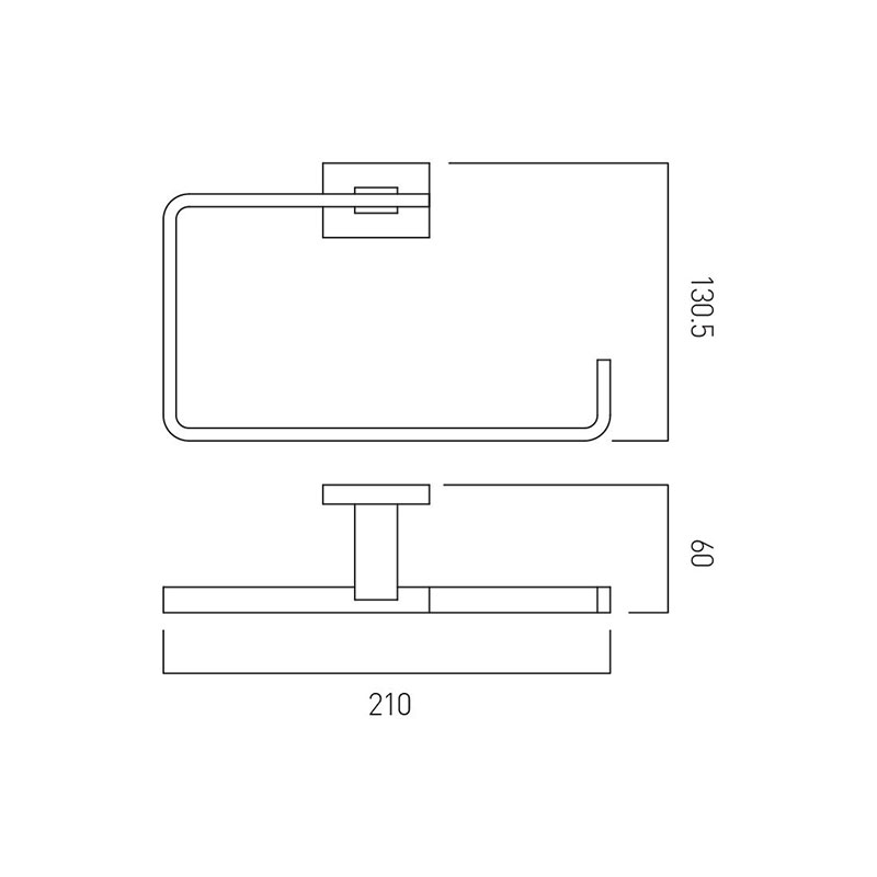 Level Towel Ring Specification Drawing