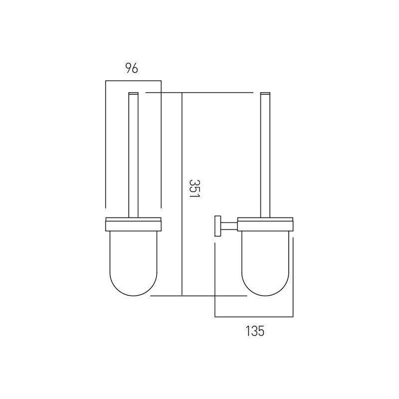 Life Toilet Brush And Holder Specification Drawing