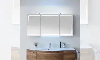 Bathroom Mirror Cabinet with LED Door