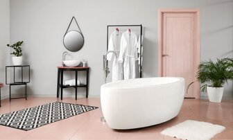 Bathroom Set with a Large Bath for 2 People