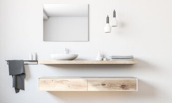 Wall Hung Vanity Unit with Countertop Basin