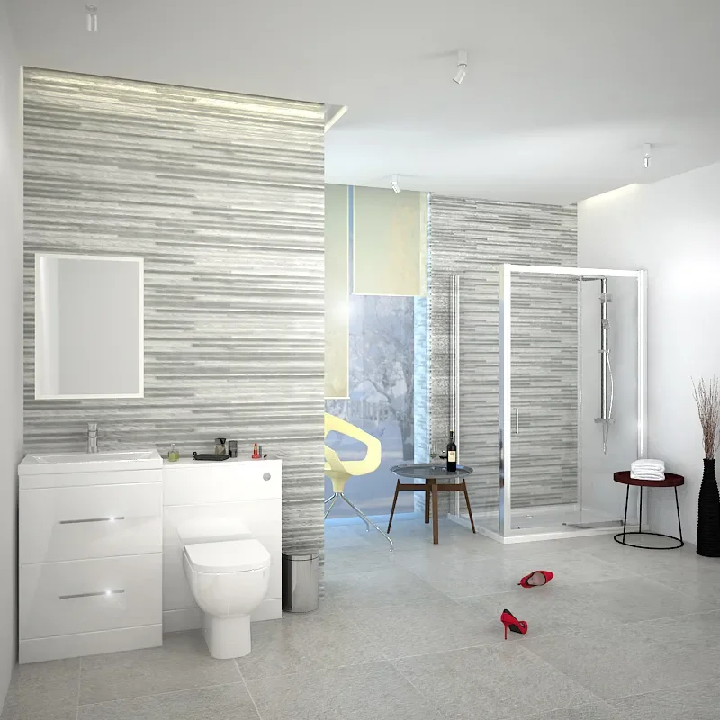 Extra Product Image For Romano Deluxe 1200 Sliding Shower Door For Wall To Wall Installation Recess 3