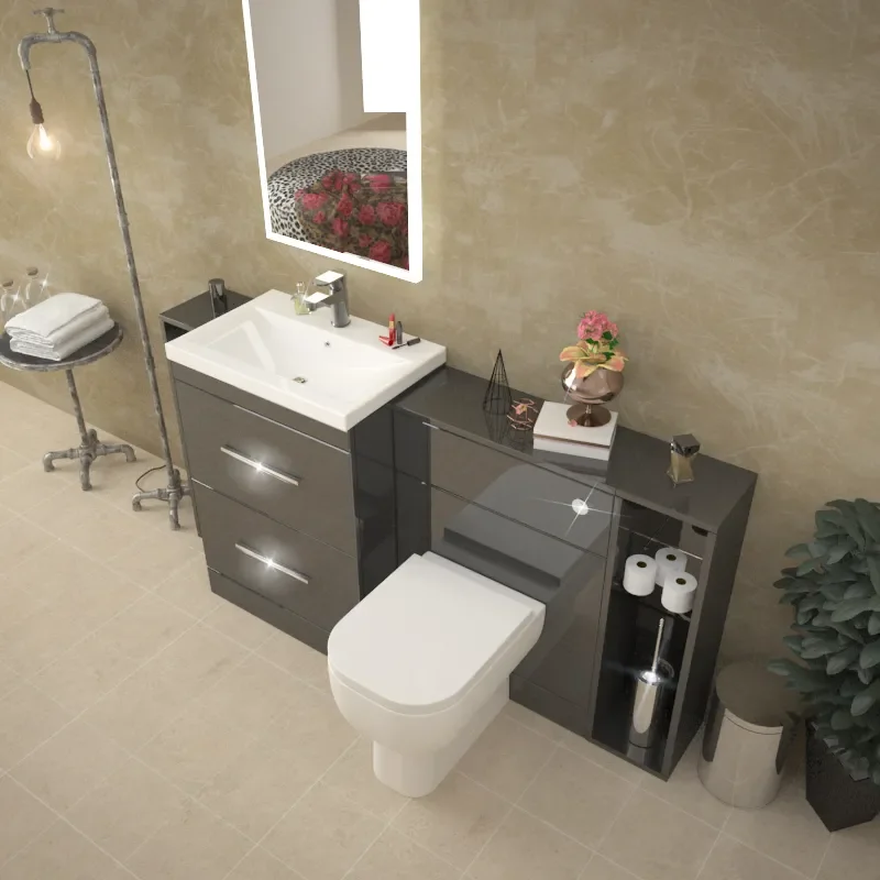 Extra Product Image For Patello 1600 Fitted Bathroom Furniture Grey 1