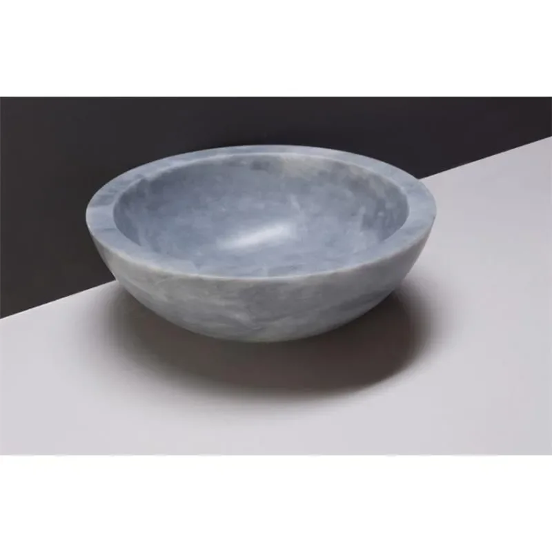 Extra Product Image For Forzalaqua Roma Natural Stone Basin Cloudy Marble 2