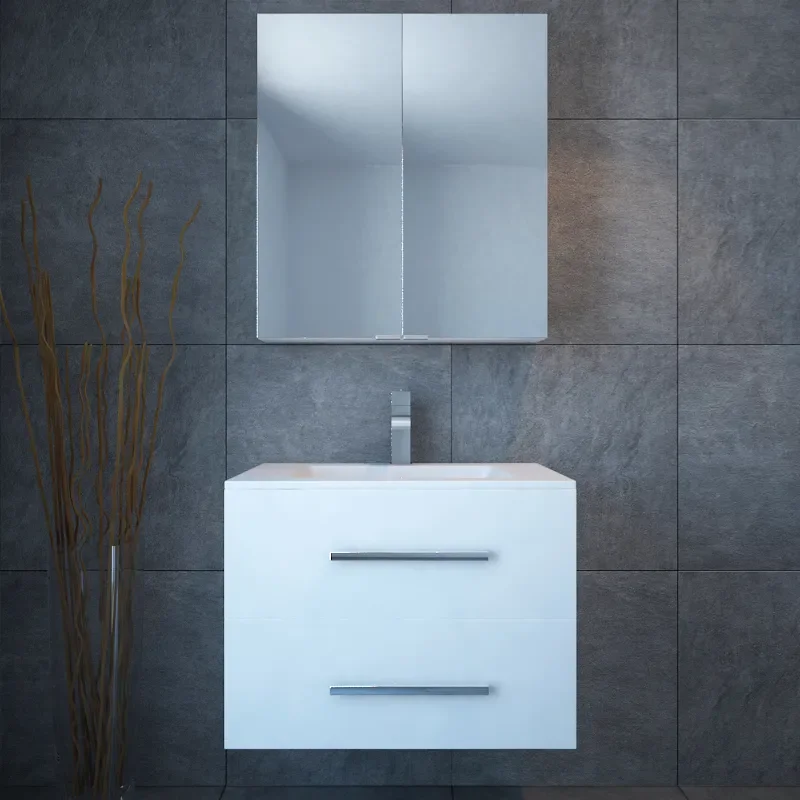 white bathroom cabinet