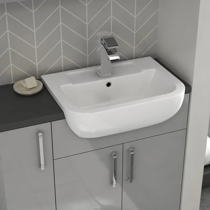 Extra Product Image For Oliver 800 Fitted Cloakroom Furniture: Vanity Unit & Storage 3