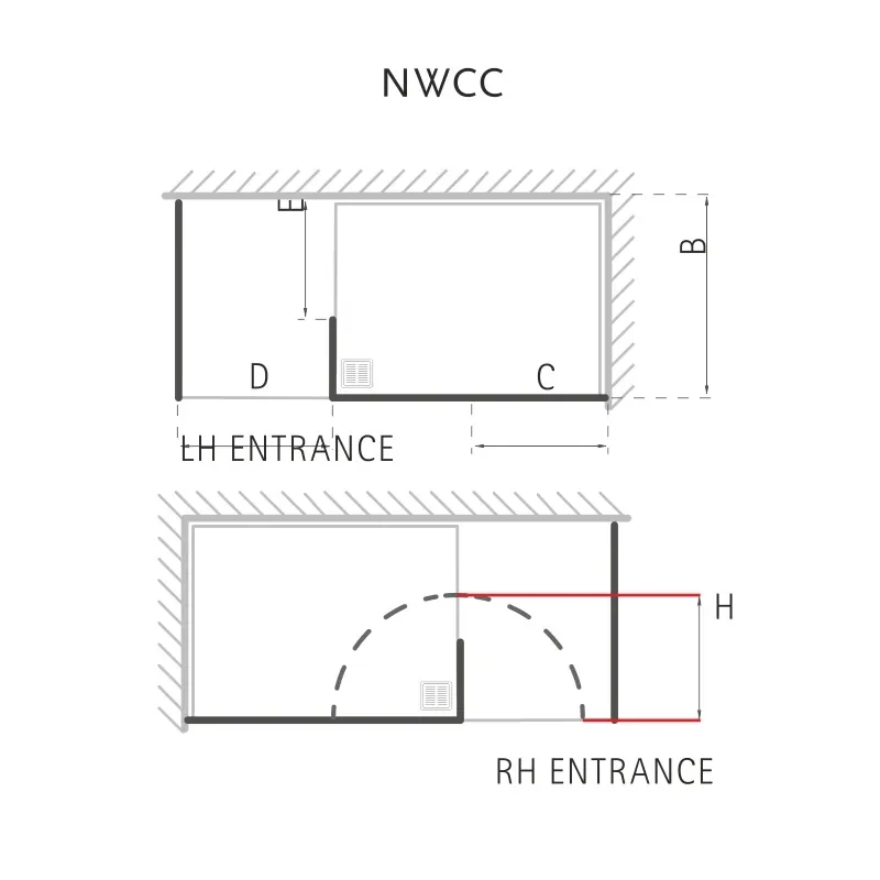 Extra Product Image For Matki Boutique, Walk In Shower Enclosure With Side Panel, Tray & Hinged Panel (1700Mm X 900Mm) 1