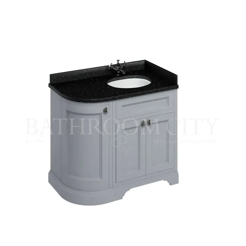 Extra Product Image For Burlington Freestanding 100 Curved Corner Vanity Unit 1