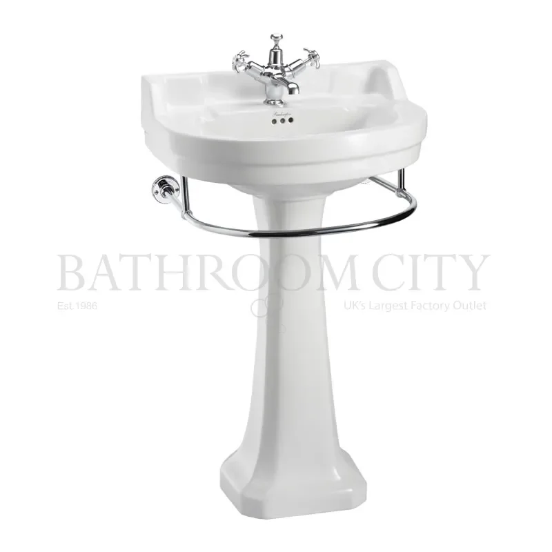 Extra Product Image For Burlington Edwardian Round Basin 56Cm And Pedestal 1